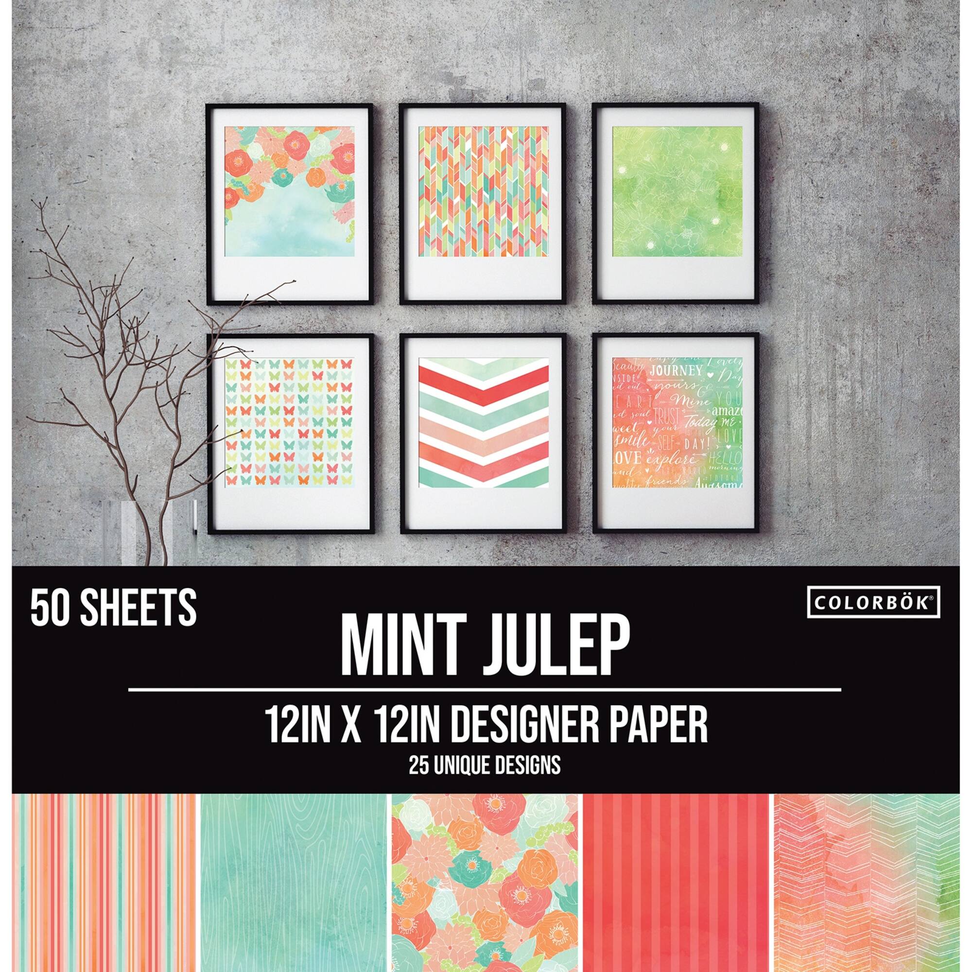 Colorbok® 68lb. Mint Julep Designer Paper, 50 Sheets